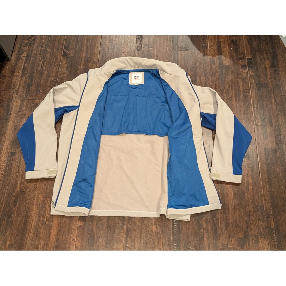GIII NFL New‎ York Giants Gray Jacket Mens 2XL Football Full Zip Fleece Lined - Picture 3 of 9
